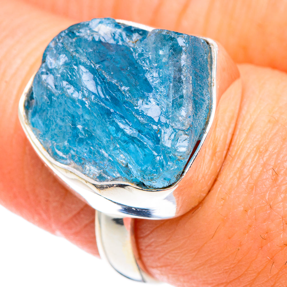 Aquamarine Rings handcrafted by Anasilvercos - RING90142