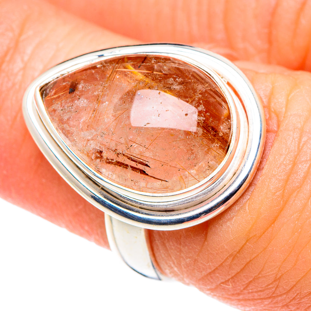 Rutilated Quartz Rings handcrafted by Anasilvercos - RING90156