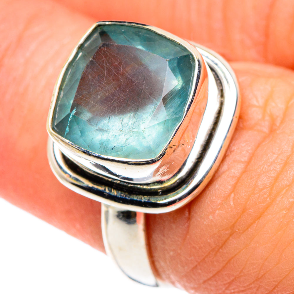 Blue Fluorite Rings handcrafted by Anasilvercos - RING90173