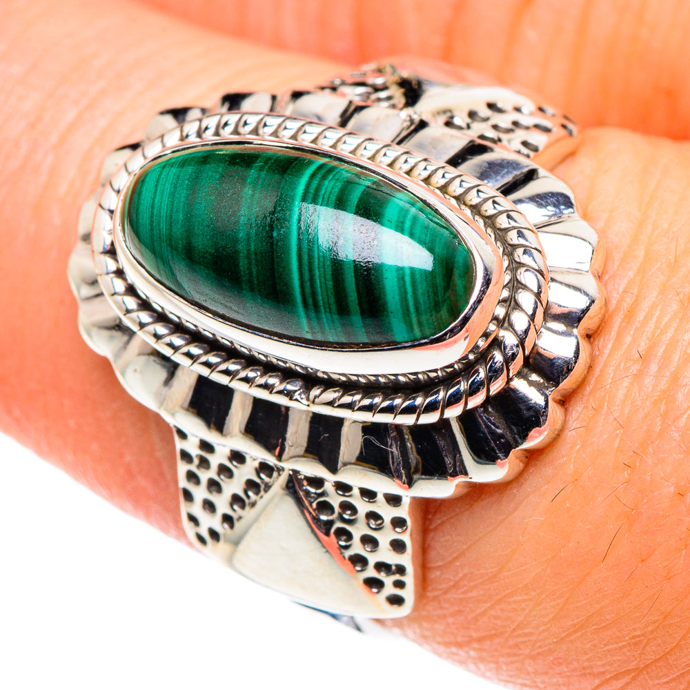 Malachite Rings handcrafted by Anasilvercos - RING90174