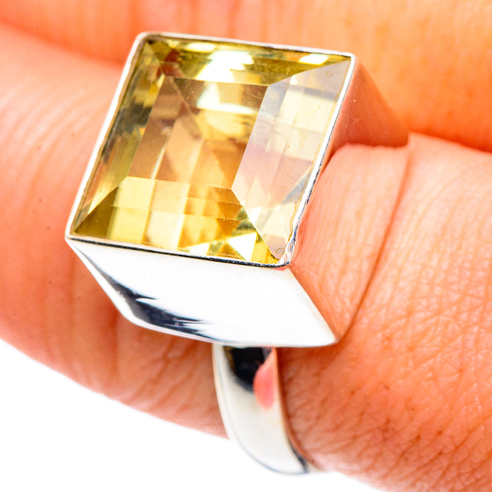 Lemon Quartz Rings handcrafted by Anasilvercos - RING90194