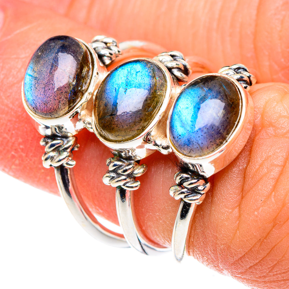 Labradorite Rings handcrafted by Anasilvercos - RING90198