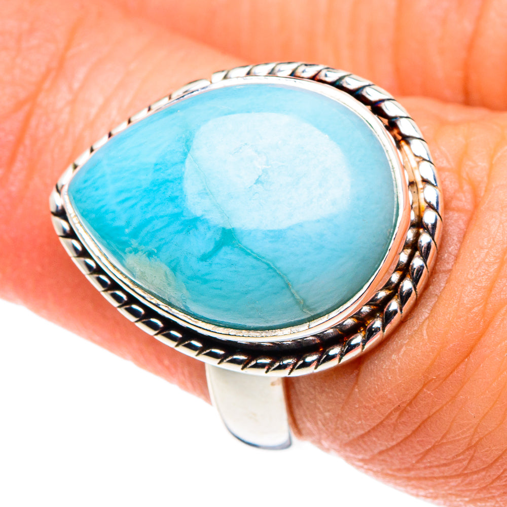 Larimar Rings handcrafted by Anasilvercos - RING90202