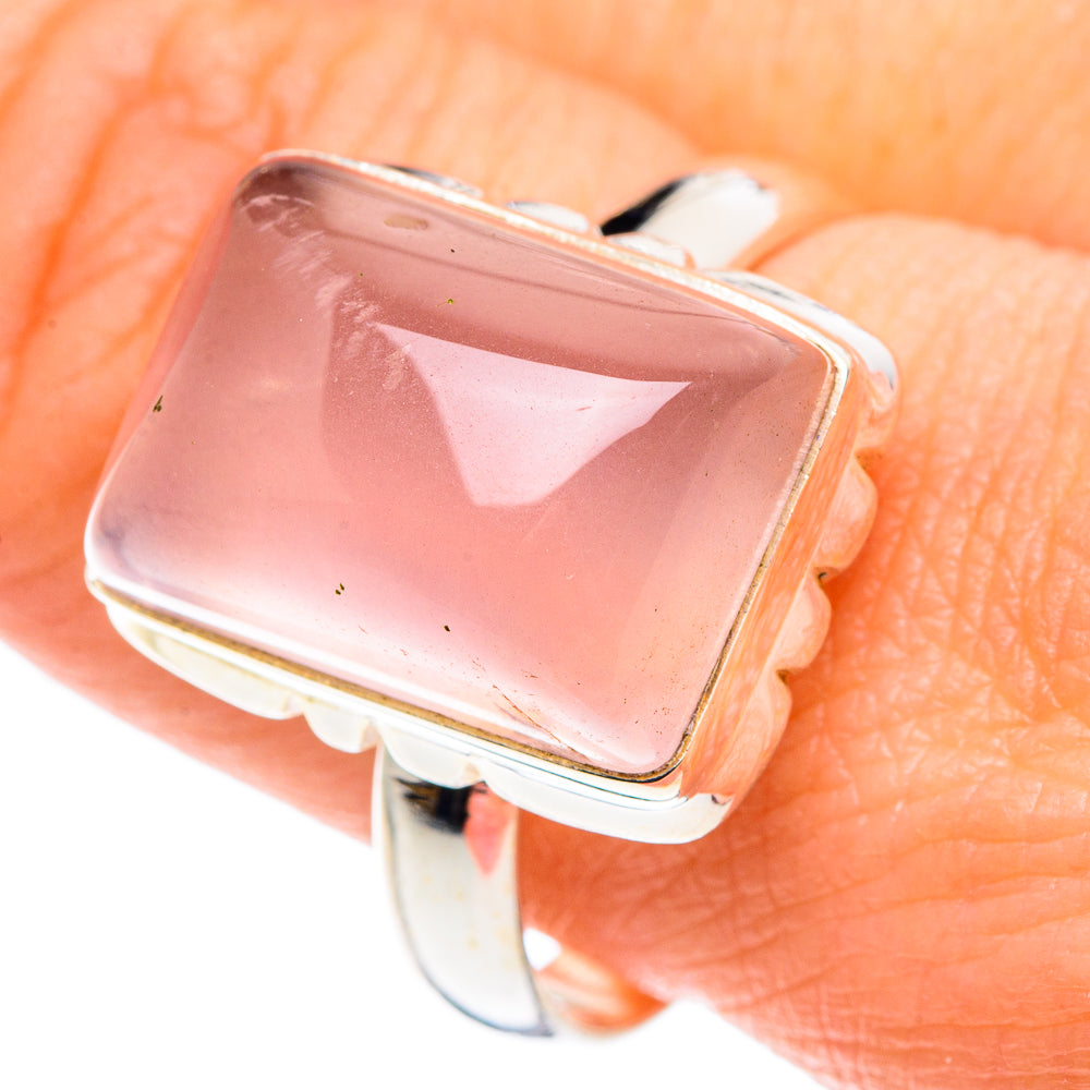 Rose Quartz Rings handcrafted by Anasilvercos - RING90218
