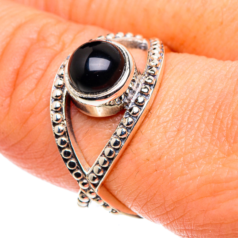 Black Onyx Rings handcrafted by Anasilvercos - RING90225