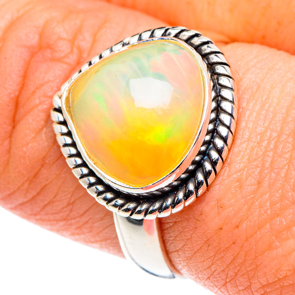Ethiopian Opal Rings handcrafted by Anasilvercos - RING90227