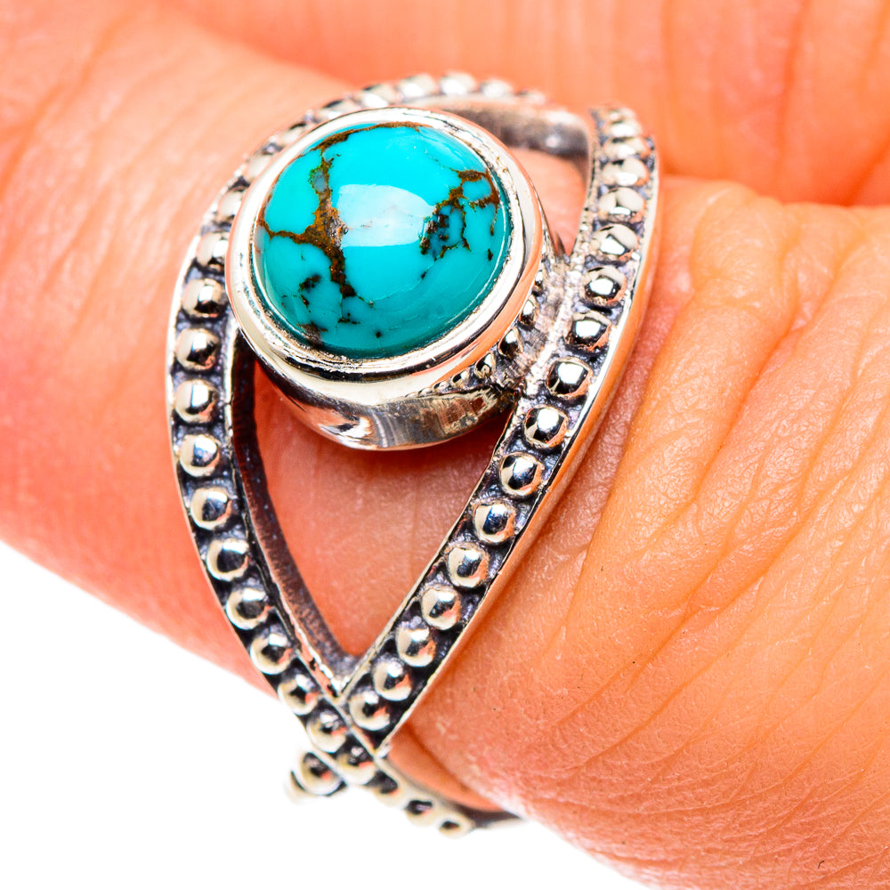 Tibetan Turquoise Rings handcrafted by Anasilvercos - RING90233
