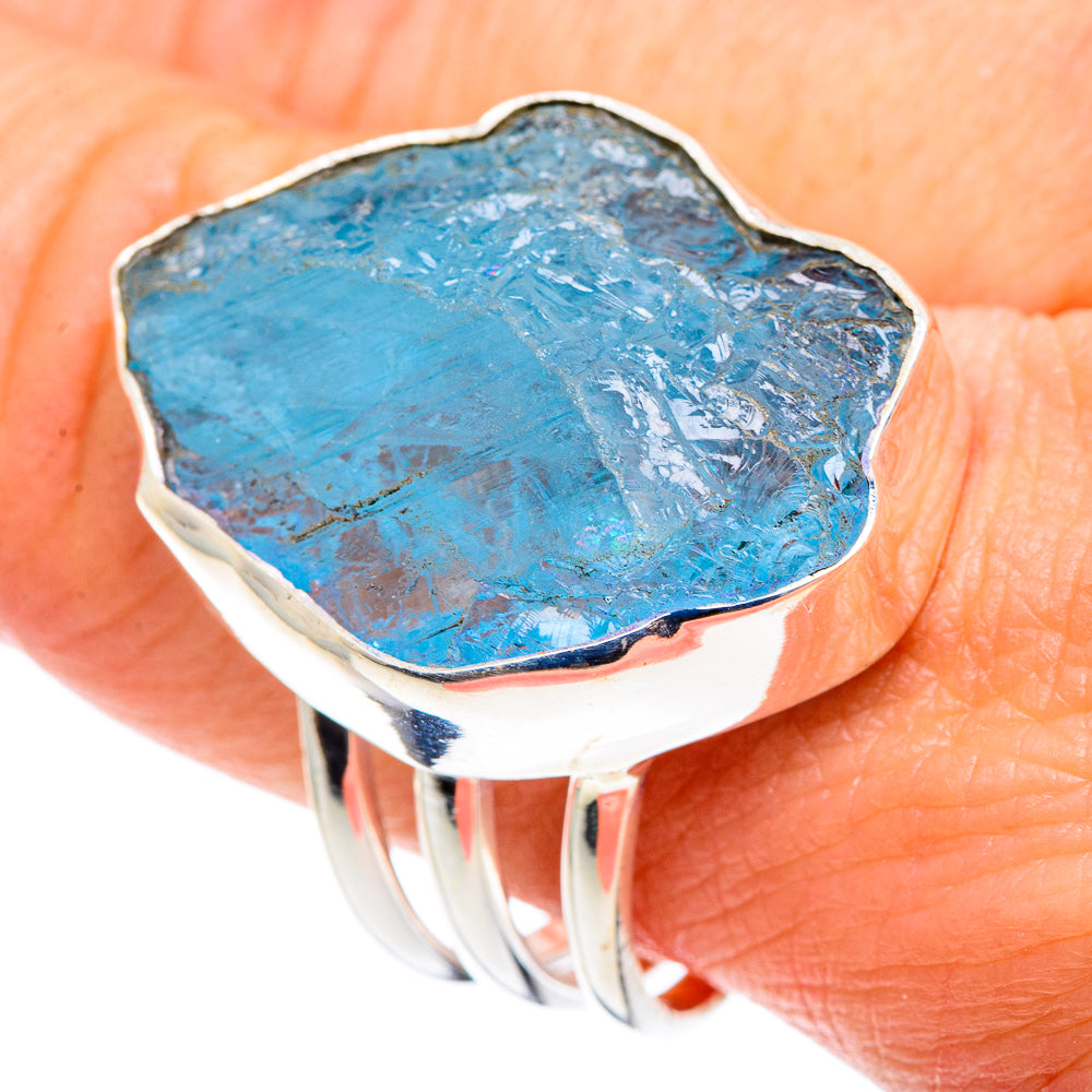 Aquamarine Rings handcrafted by Anasilvercos - RING90240