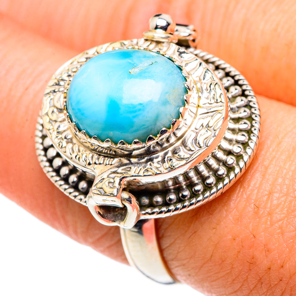 Larimar Rings handcrafted by Anasilvercos - RING90243
