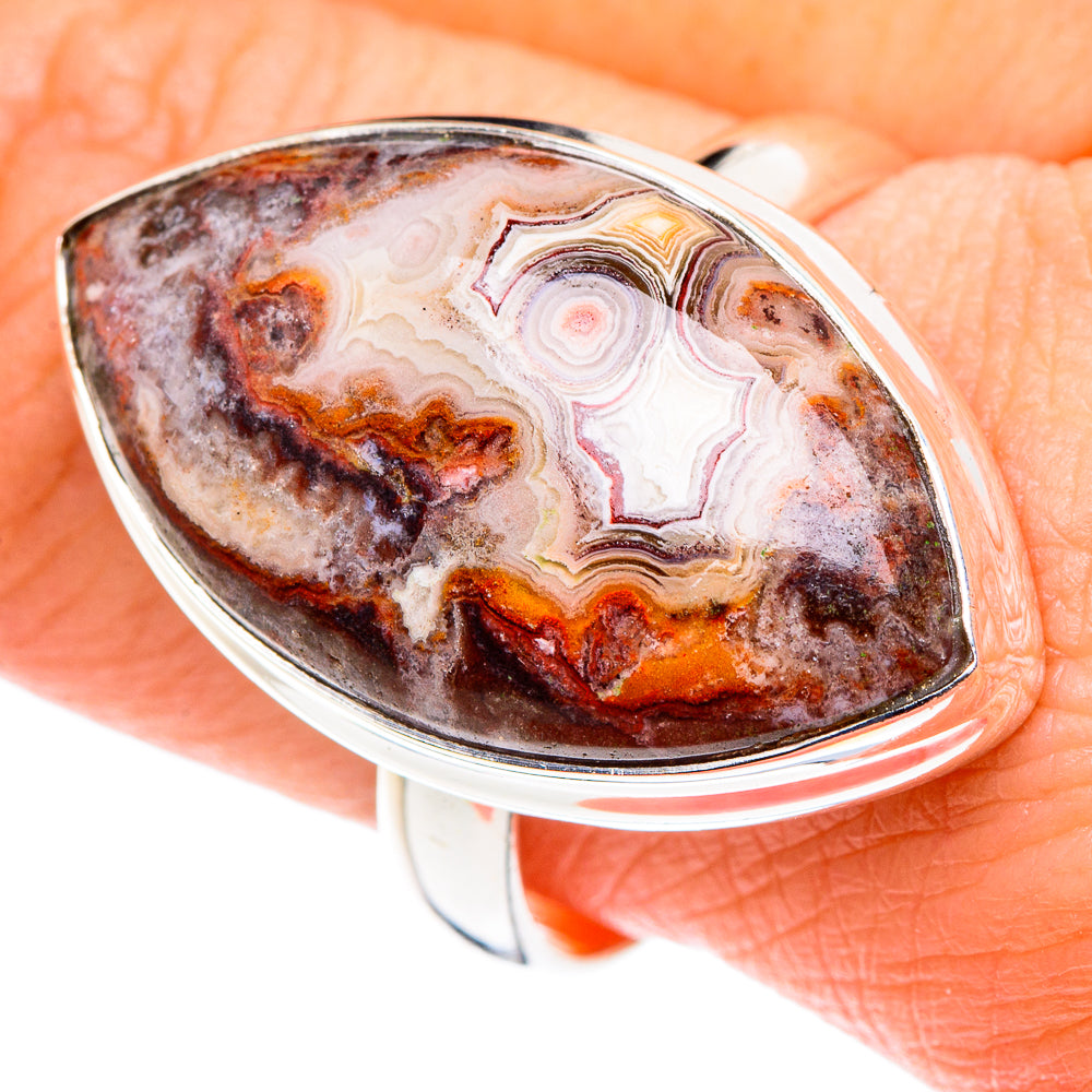 Crazy Lace Agate Rings handcrafted by Anasilvercos - RING90252