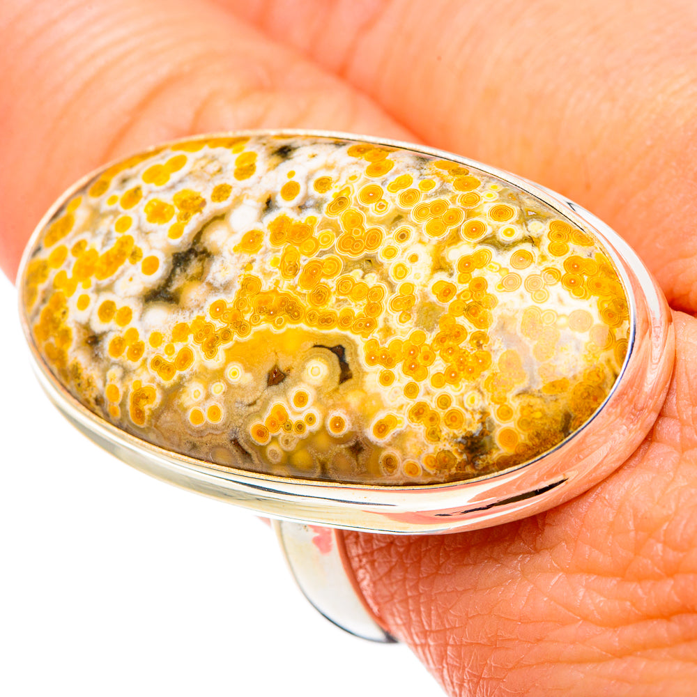 Ocean Jasper Rings handcrafted by Anasilvercos - RING90253