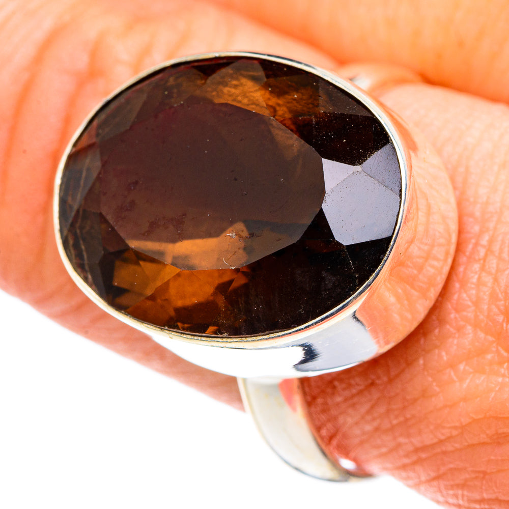 Smoky Quartz Rings handcrafted by Anasilvercos - RING90254