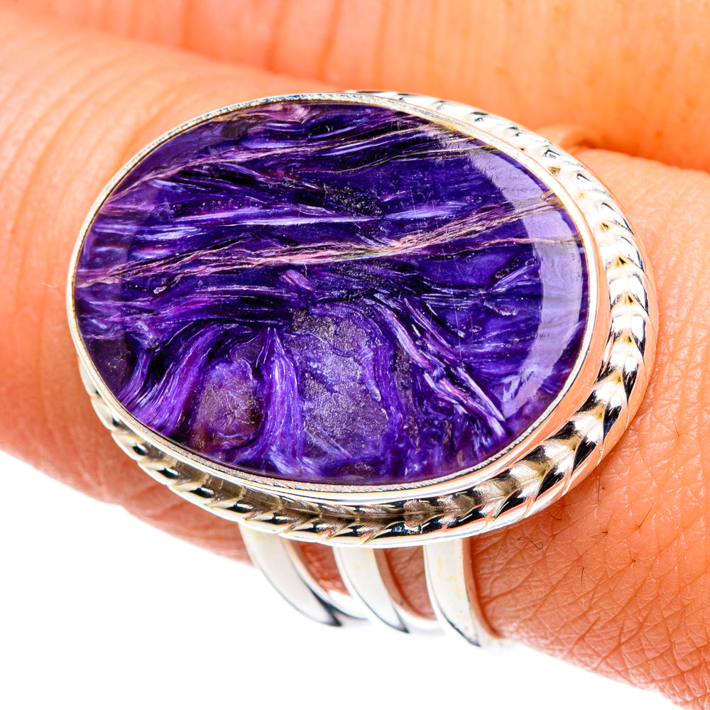Charoite Rings handcrafted by Anasilvercos - RING90264