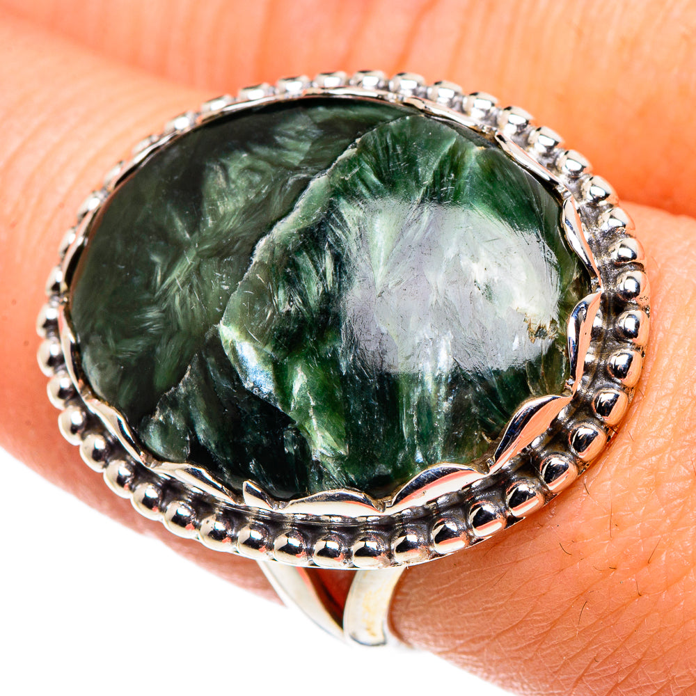 Seraphinite Rings handcrafted by Anasilvercos - RING90287