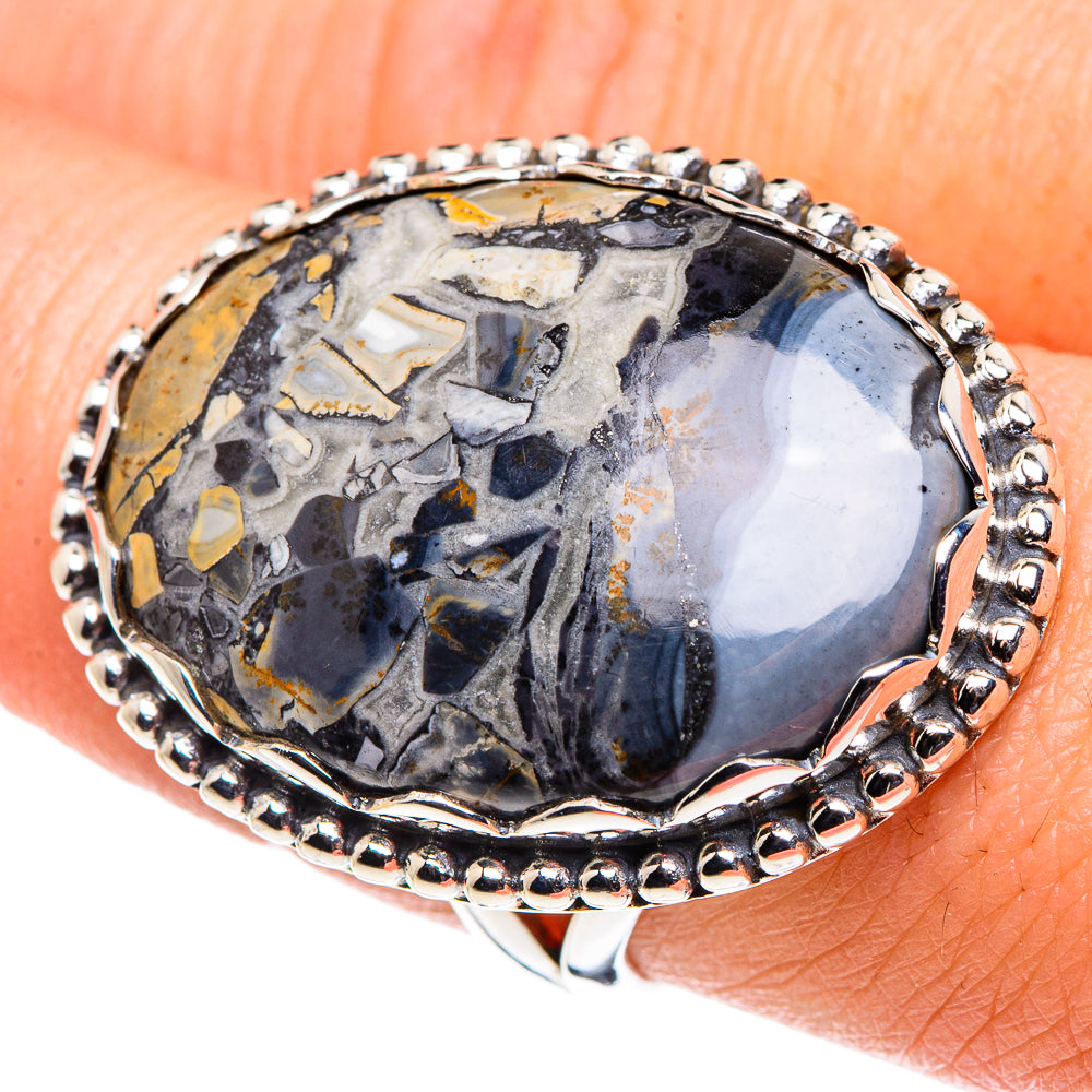 Pyrite Agate Rings handcrafted by Anasilvercos - RING90289
