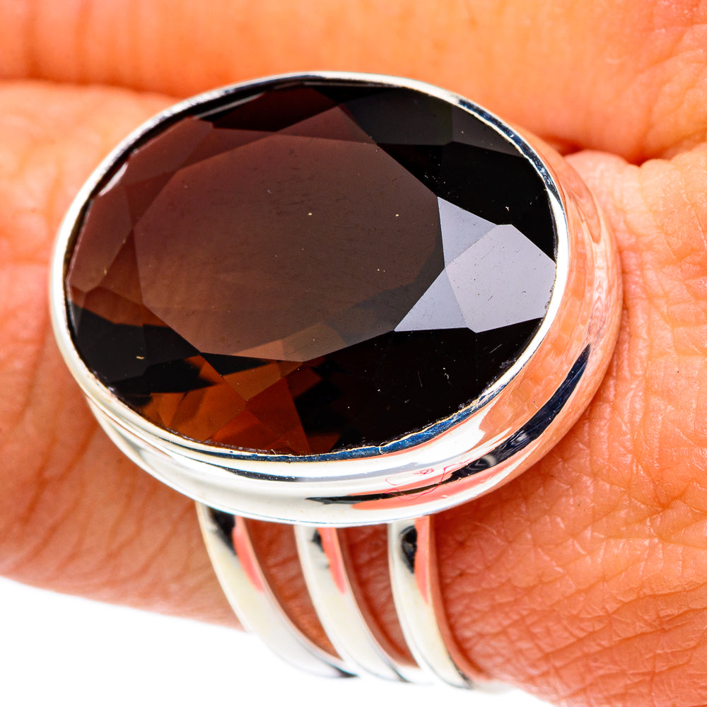 Smoky Quartz Rings handcrafted by Anasilvercos - RING90291