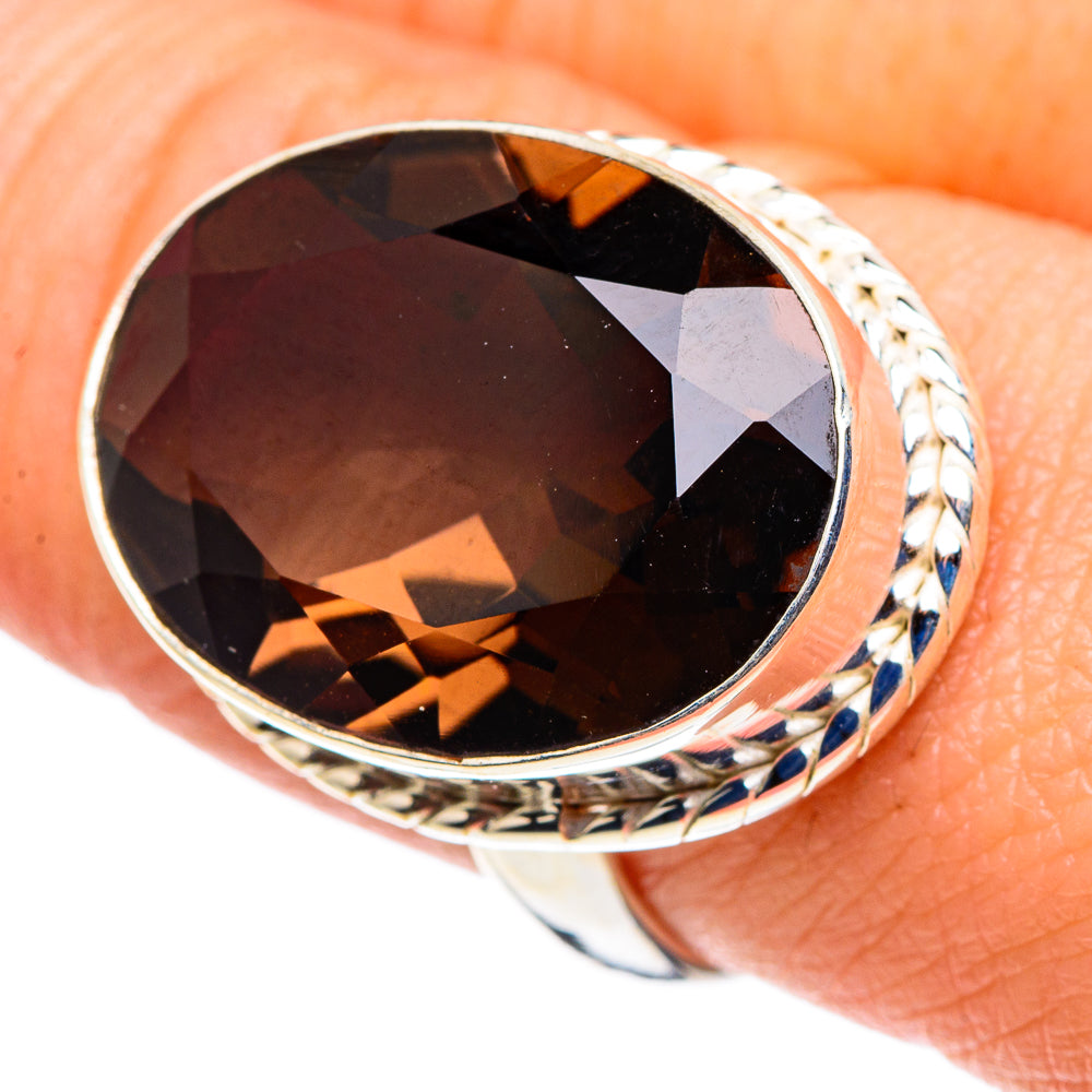 Smoky Quartz Rings handcrafted by Anasilvercos - RING90295