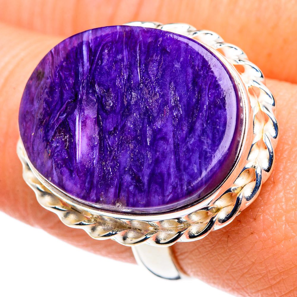 Charoite Rings handcrafted by Anasilvercos - RING90304