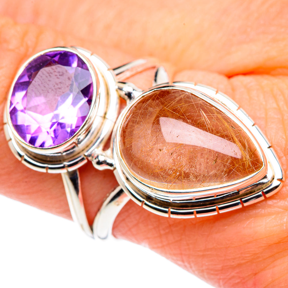Rutilated Quartz Rings handcrafted by Anasilvercos - RING90314