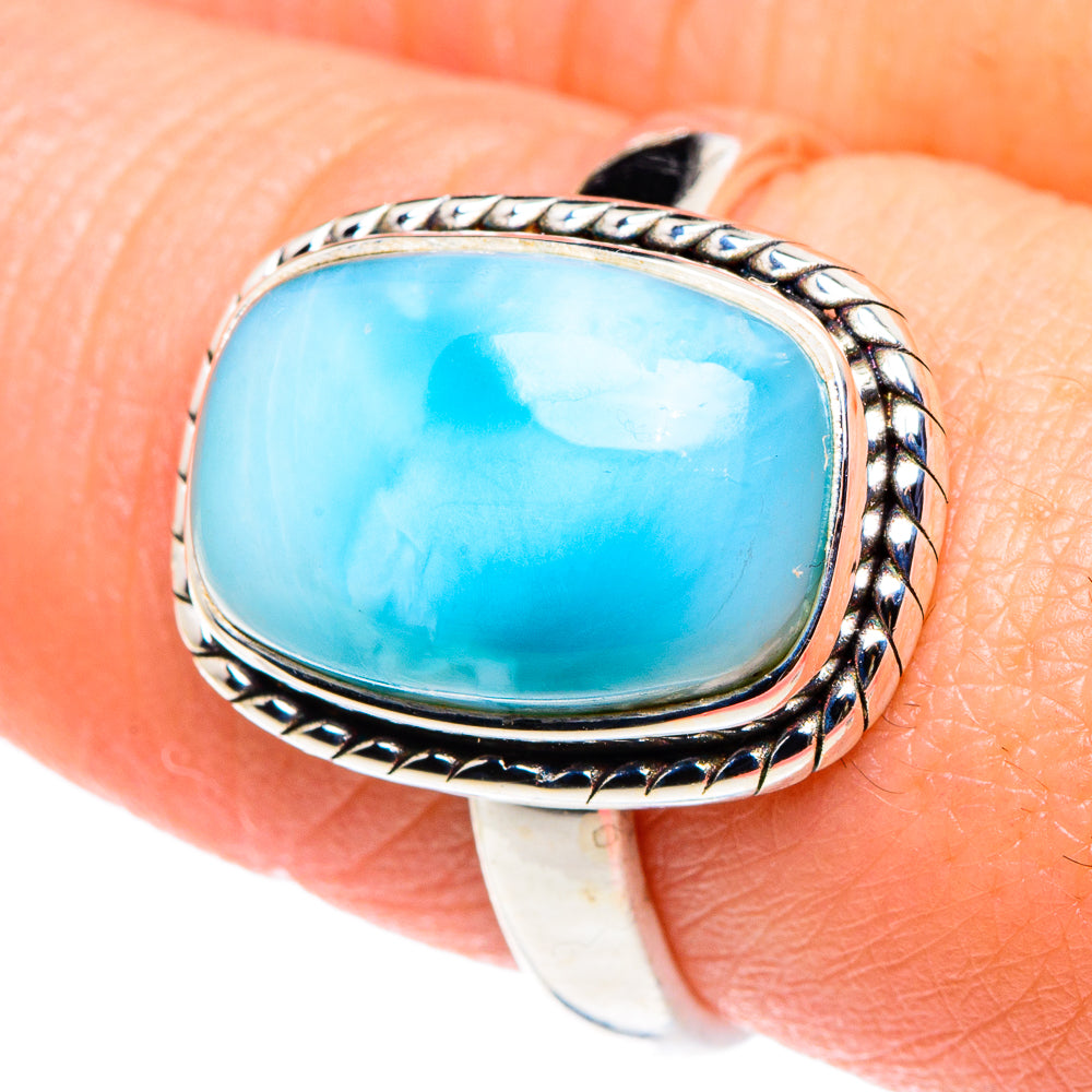 Larimar Rings handcrafted by Anasilvercos - RING90317