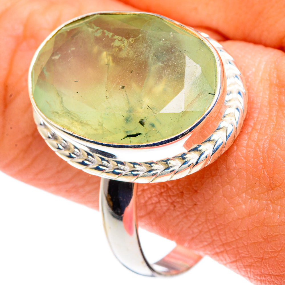 Prehnite Rings handcrafted by Anasilvercos - RING90323