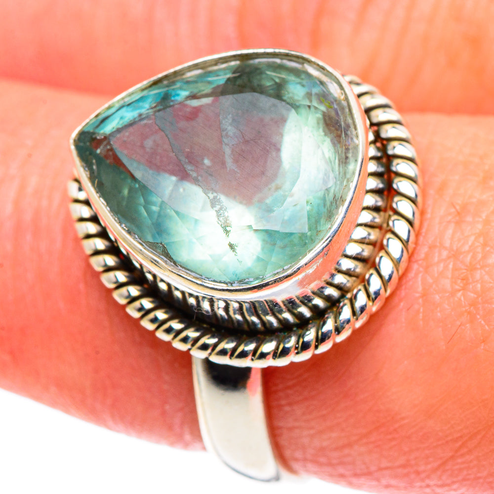 Blue Fluorite Rings handcrafted by Anasilvercos - RING90326