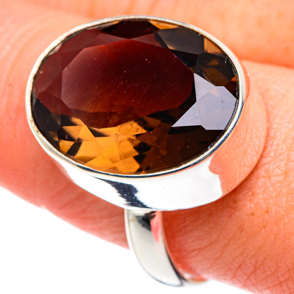 Smoky Quartz Rings handcrafted by Anasilvercos - RING90327