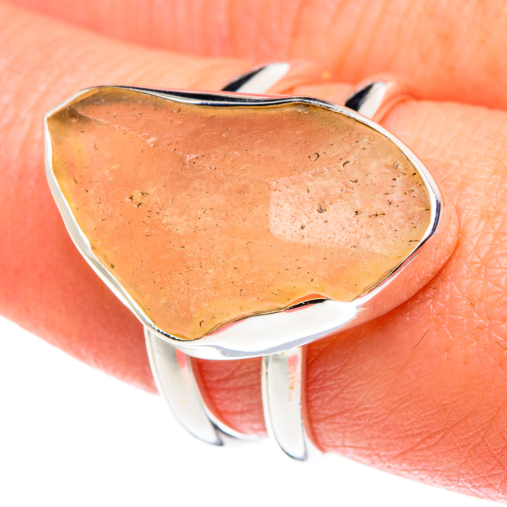 Libyan Desert Glass Rings handcrafted by Anasilvercos - RING90328