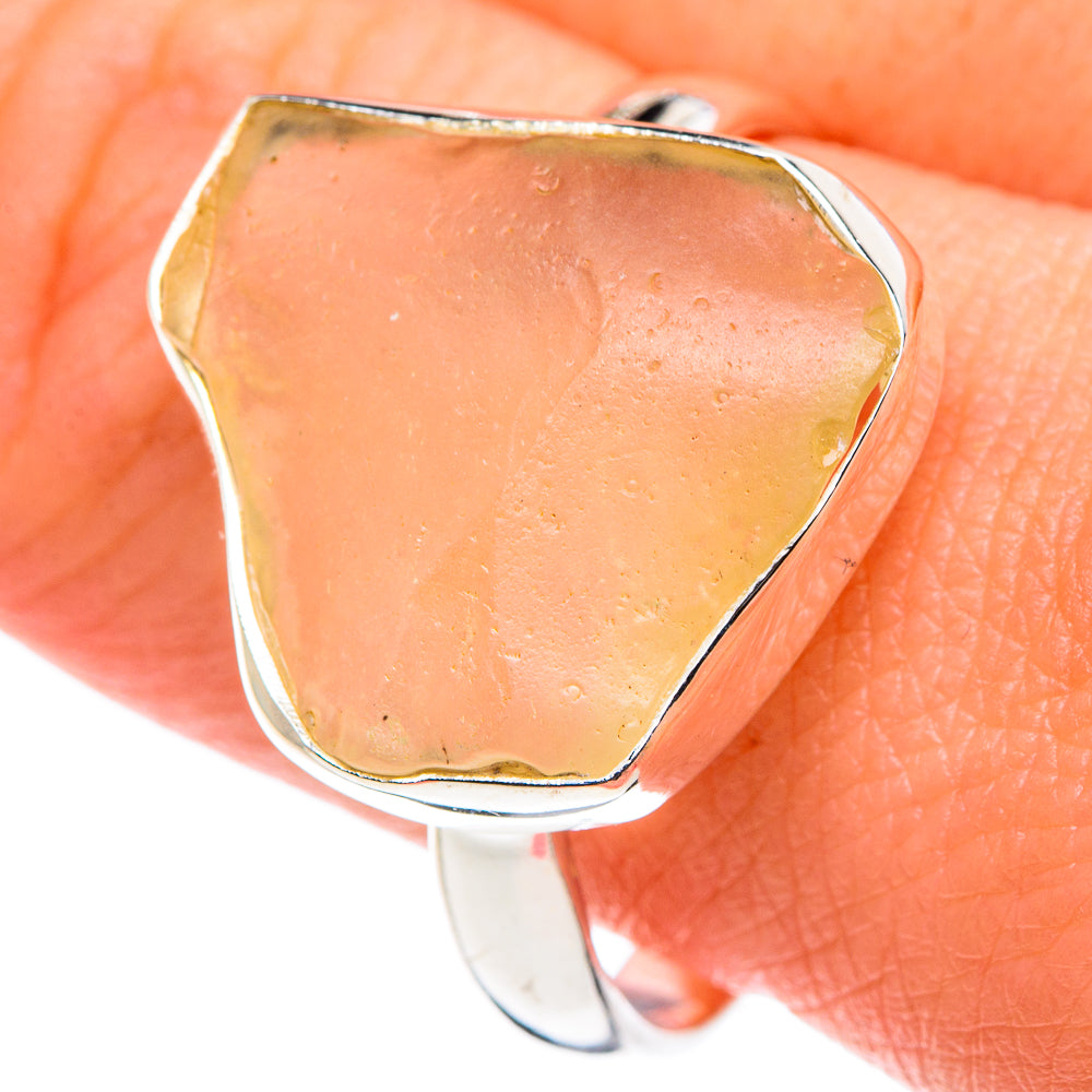 Libyan Desert Glass Rings handcrafted by Anasilvercos - RING90329