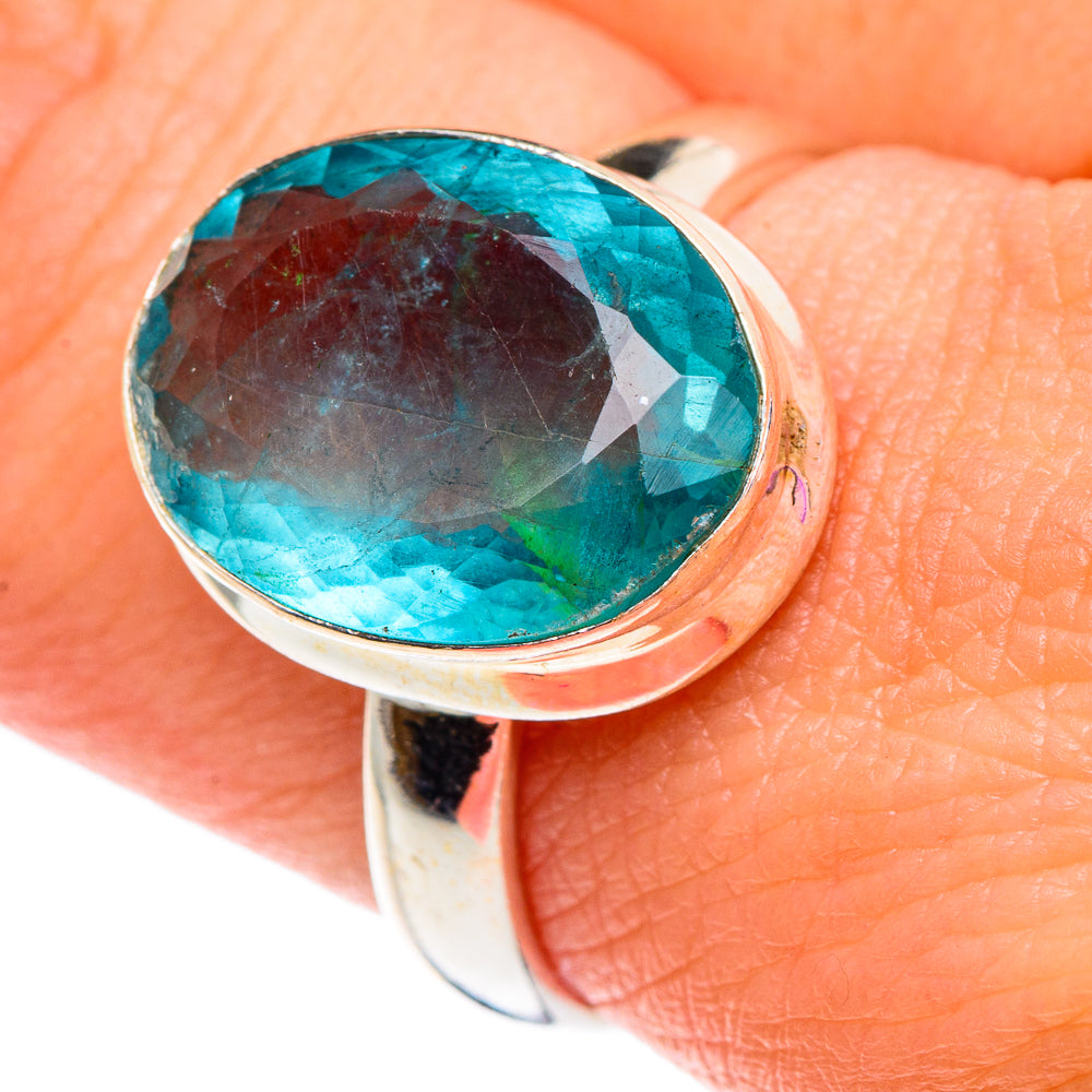 Blue Fluorite Rings handcrafted by Anasilvercos - RING90357