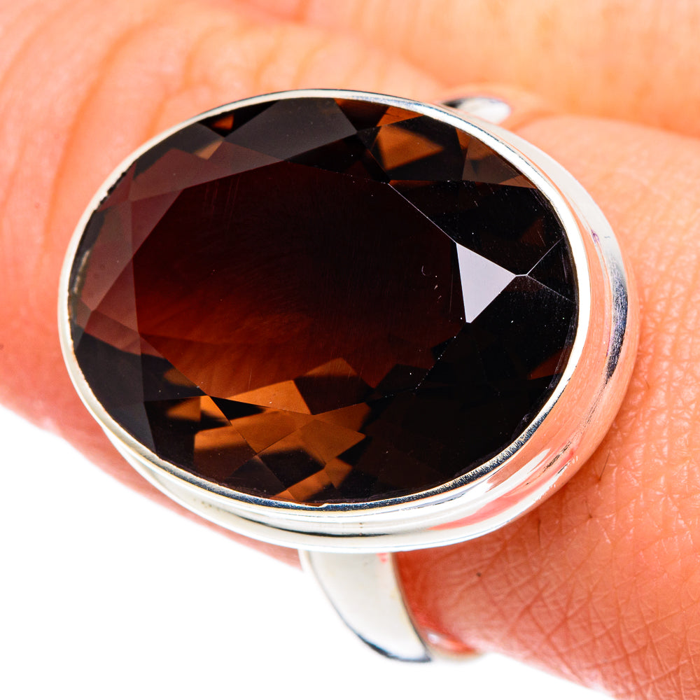 Smoky Quartz Rings handcrafted by Anasilvercos - RING90358