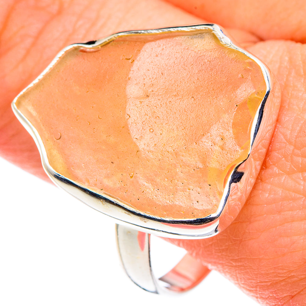 Libyan Desert Glass Rings handcrafted by Anasilvercos - RING90360