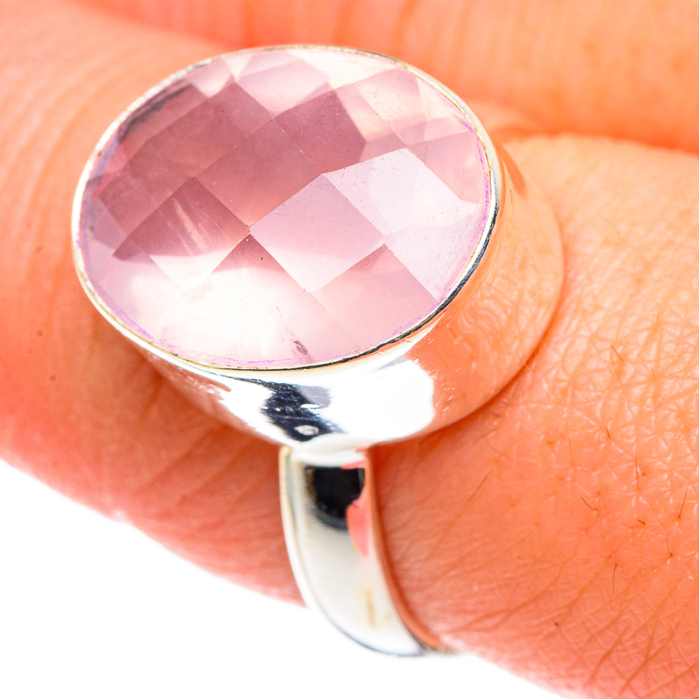 Rose Quartz Rings handcrafted by Anasilvercos - RING90363