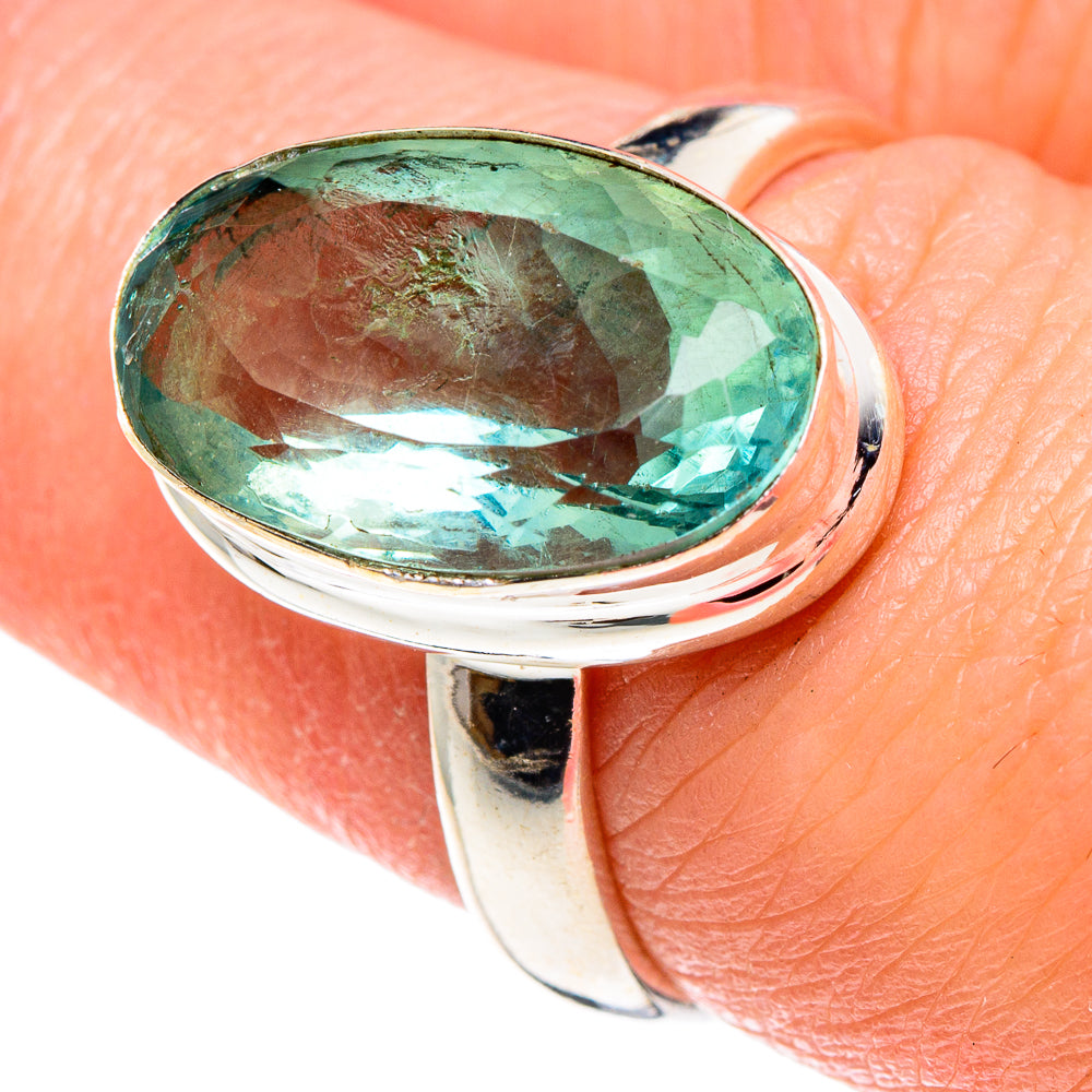 Green Fluorite Rings handcrafted by Anasilvercos - RING90384