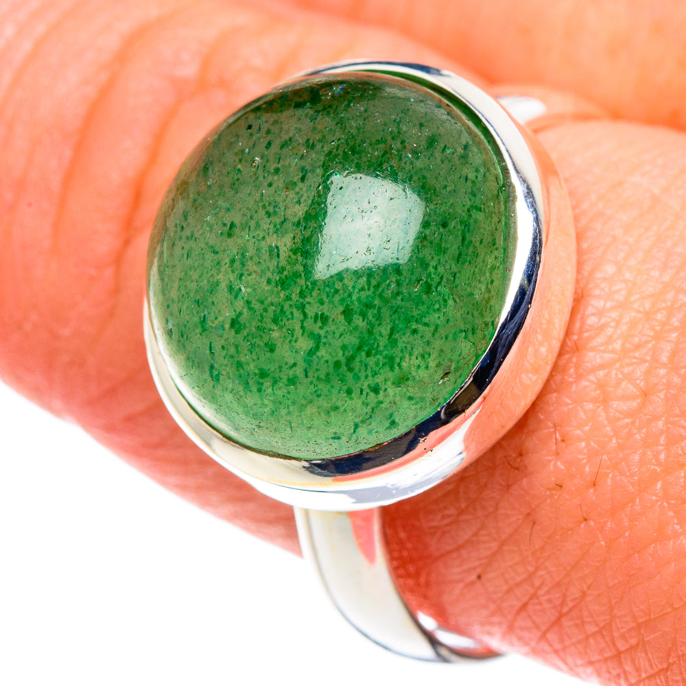 Green Aventurine Rings handcrafted by Anasilvercos - RING90385