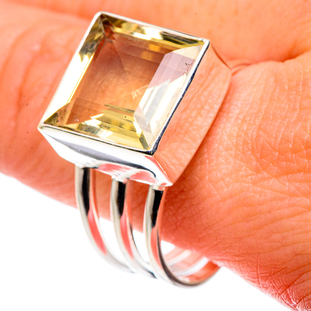 Lemon Quartz Rings handcrafted by Anasilvercos - RING90403