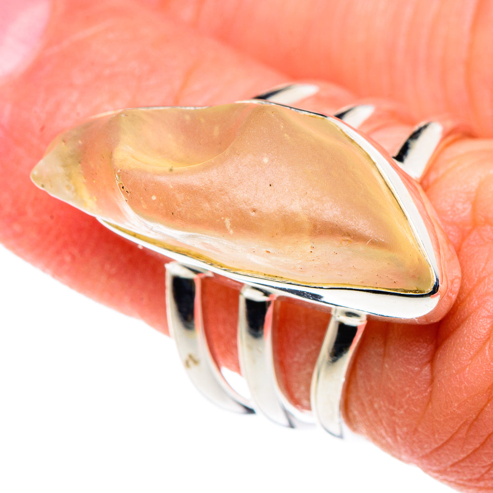 Libyan Desert Glass Rings handcrafted by Anasilvercos - RING90417
