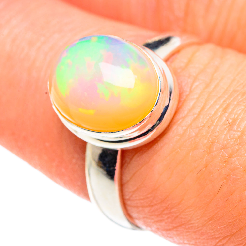 Ethiopian Opal Rings handcrafted by Anasilvercos - RING90428