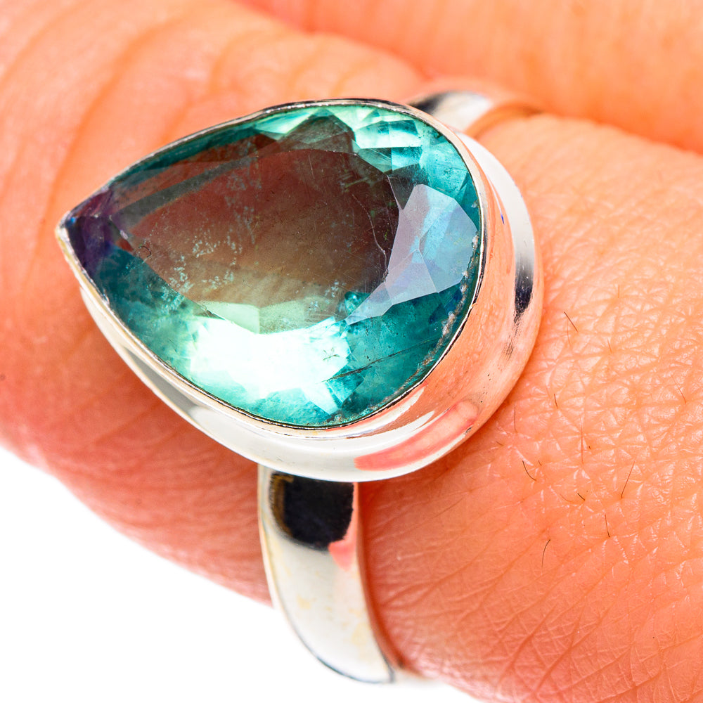 Blue Fluorite Rings handcrafted by Anasilvercos - RING90437