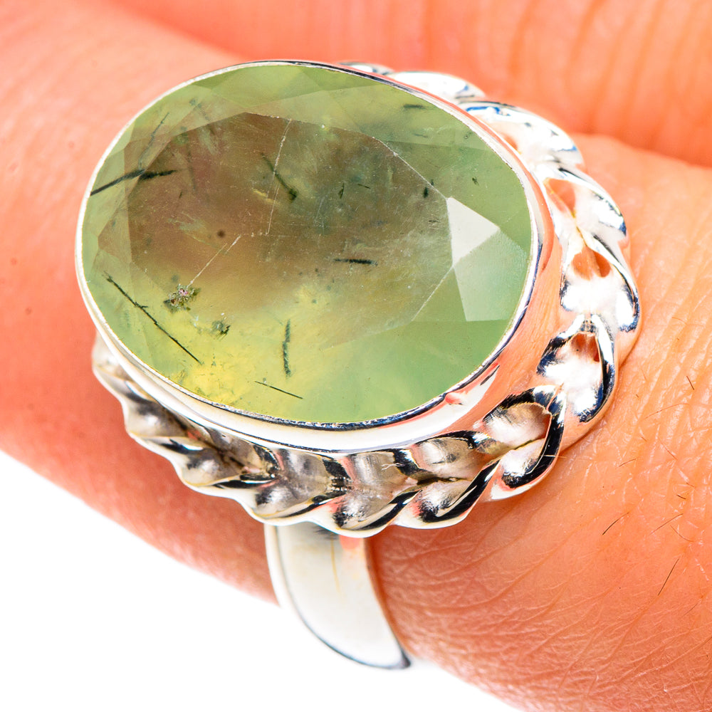 Prehnite Rings handcrafted by Anasilvercos - RING90438