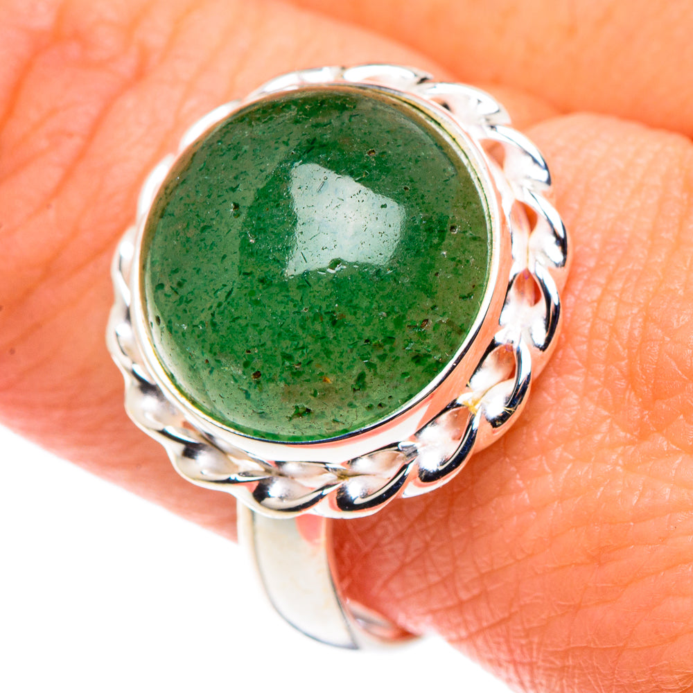 Green Aventurine Rings handcrafted by Anasilvercos - RING90439