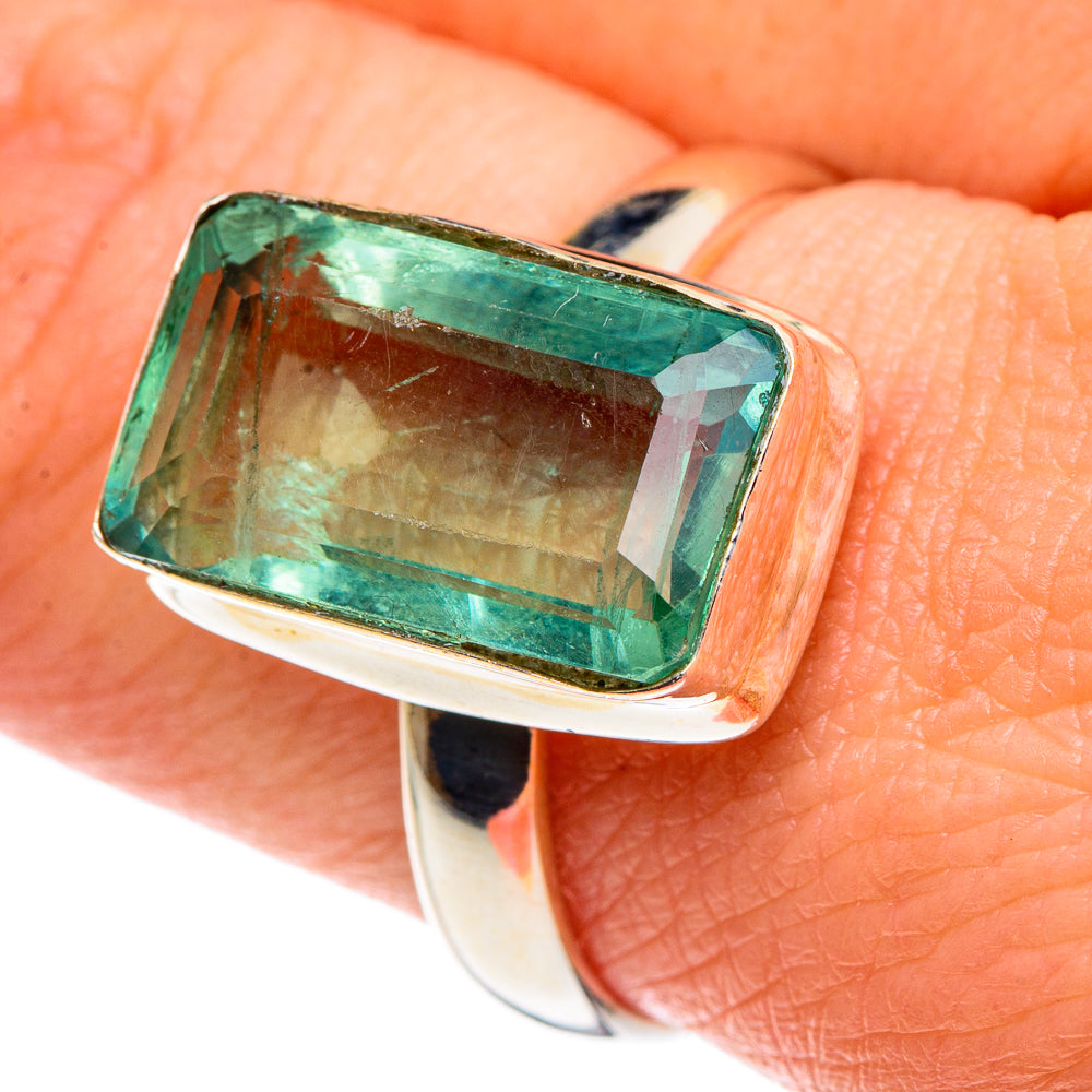 Green Fluorite Rings handcrafted by Anasilvercos - RING90440