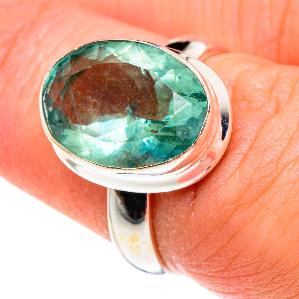 Green Fluorite Rings handcrafted by Anasilvercos - RING90460