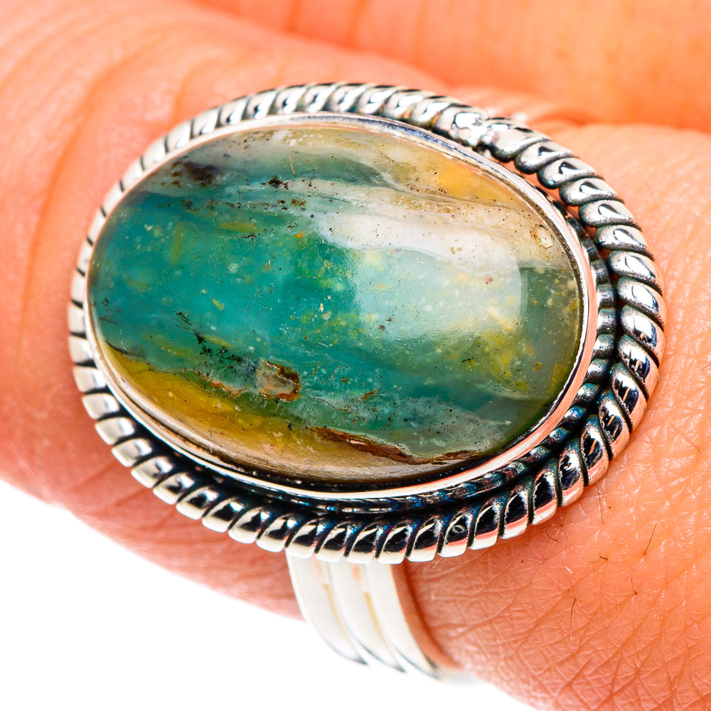 Peruvian Opal Rings handcrafted by Anasilvercos - RING90464