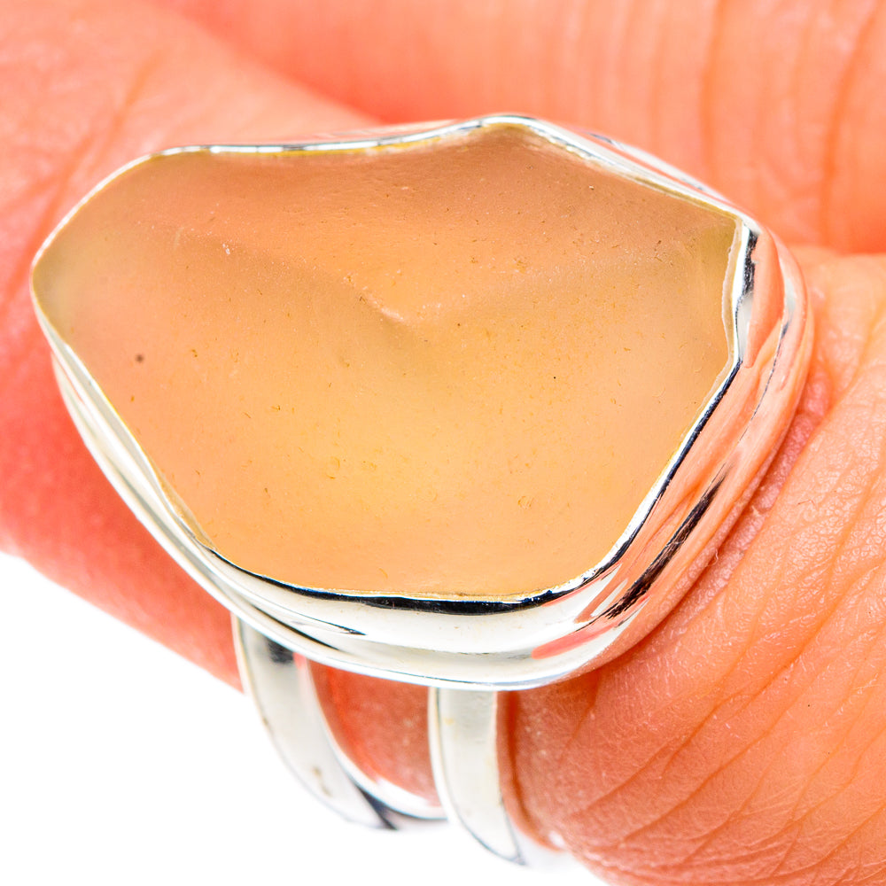 Libyan Desert Glass Rings handcrafted by Anasilvercos - RING90465