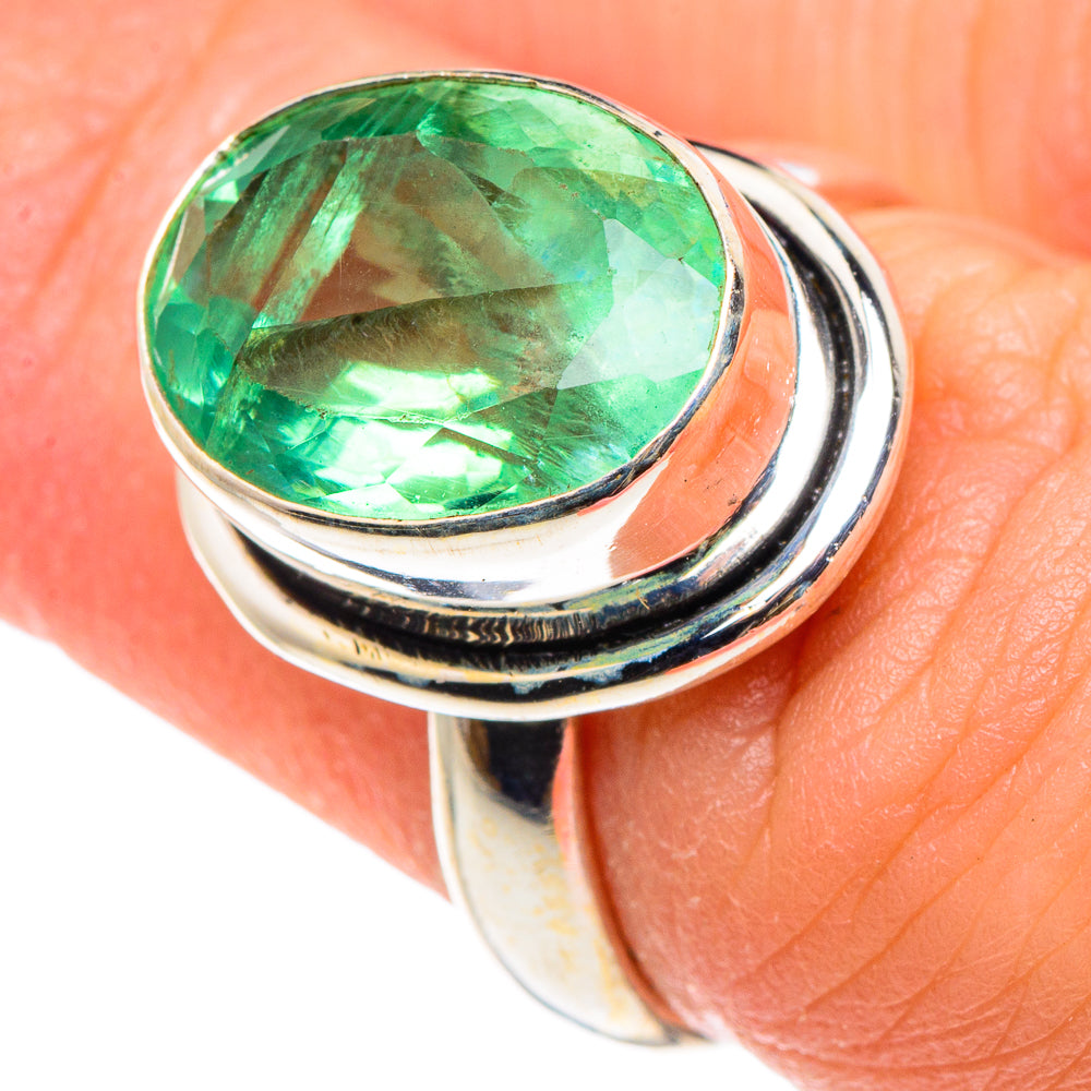 Green Fluorite Rings handcrafted by Anasilvercos - RING90476
