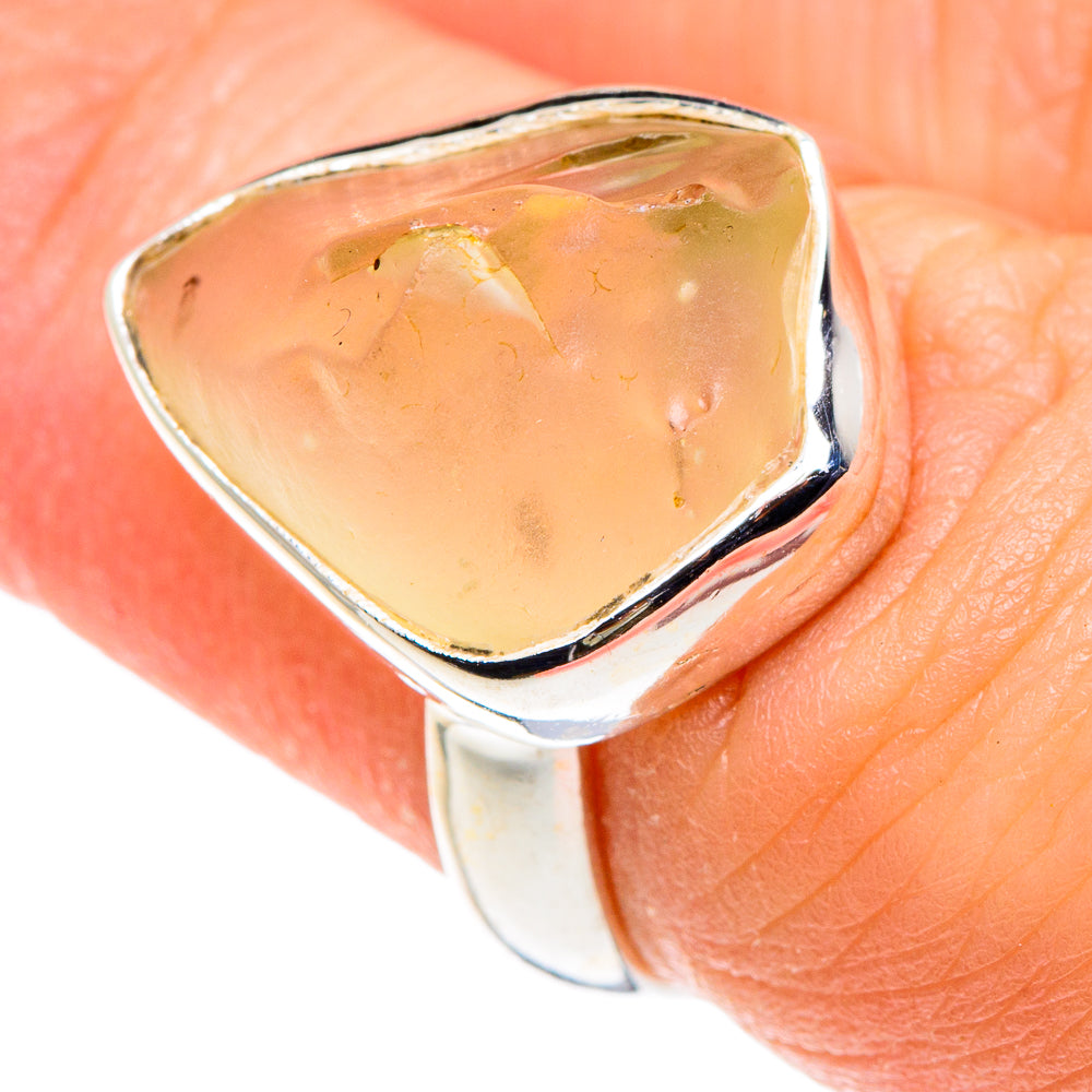 Libyan Desert Glass Rings handcrafted by Anasilvercos - RING90482