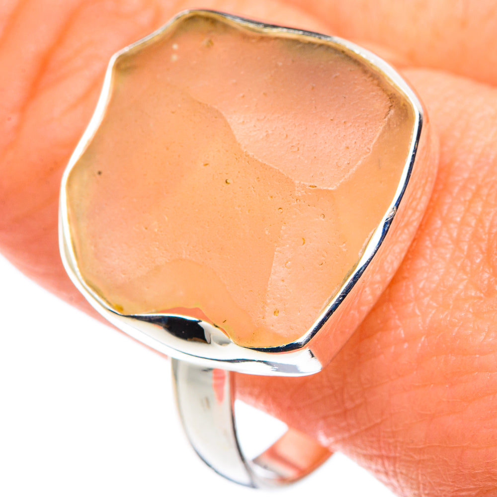 Libyan Desert Glass Rings handcrafted by Anasilvercos - RING90484