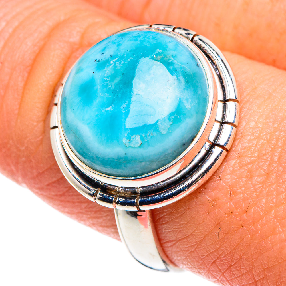 Larimar Rings handcrafted by Anasilvercos - RING90496