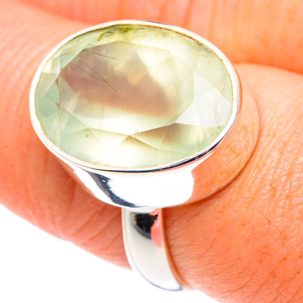 Prehnite Rings handcrafted by Anasilvercos - RING90500